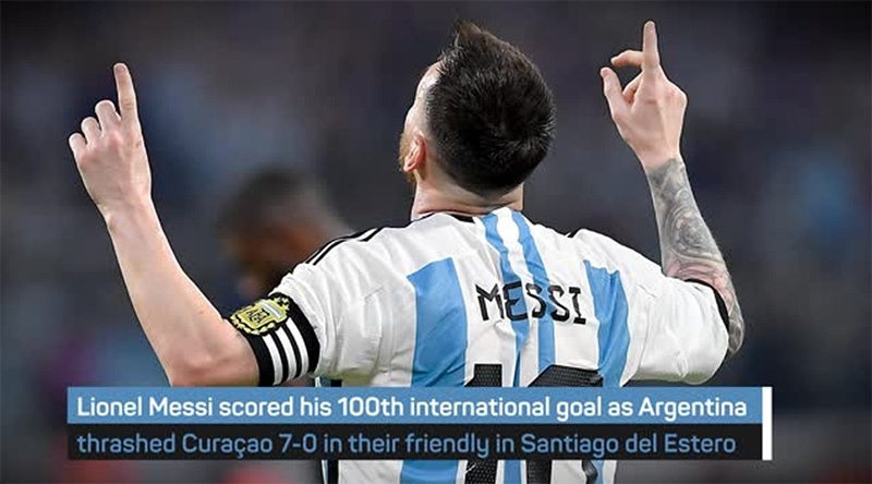 Messi đã có tổng cộng 102 bàn thắng cho Argentina