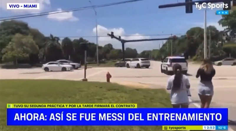Messi lái xe và vượt đèn đỏ sau khi đến Mỹ