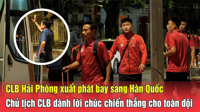 Chủ tịch của đội bóng Văn Trần Hoàn đã ra tận nơi chúc thầy trò Chu Đình Nghiêm chiến thắng